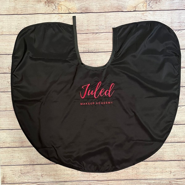 MUA, Personalized custom embroidered Makeup cape , Makeup Bib, Make up Artist , Beauty salon stylist