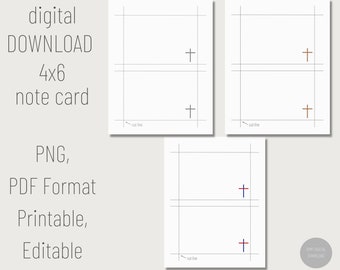 Printable 4x6 Index Card. Digital Index Card. Printable Note - Etsy