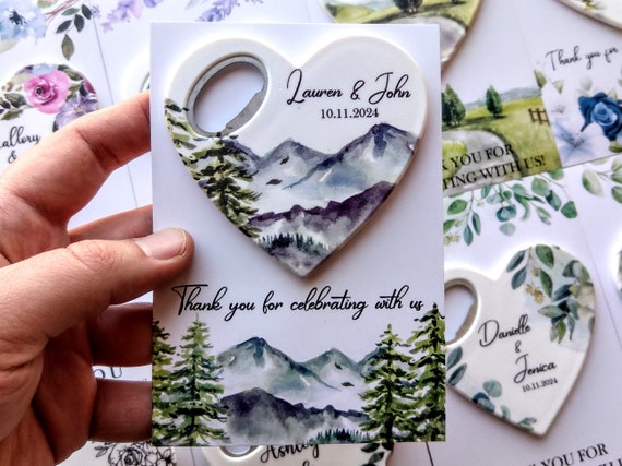 Personalized Magnet Bottle Opener Wedding Favor Wedding Favor for Guests in Bulk Magnetic Bottle Opener Heart Shaped Bottle Opener Etsy UK