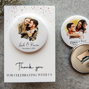 Personalized Magnet Wedding Favors / Bottle Opener Favors for Guests in bulk / Wedding bottle opener Magnet / Wedding Bulk Favors