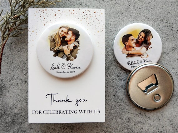 Personalized Wedding Magnet Bottle Opener Favors
