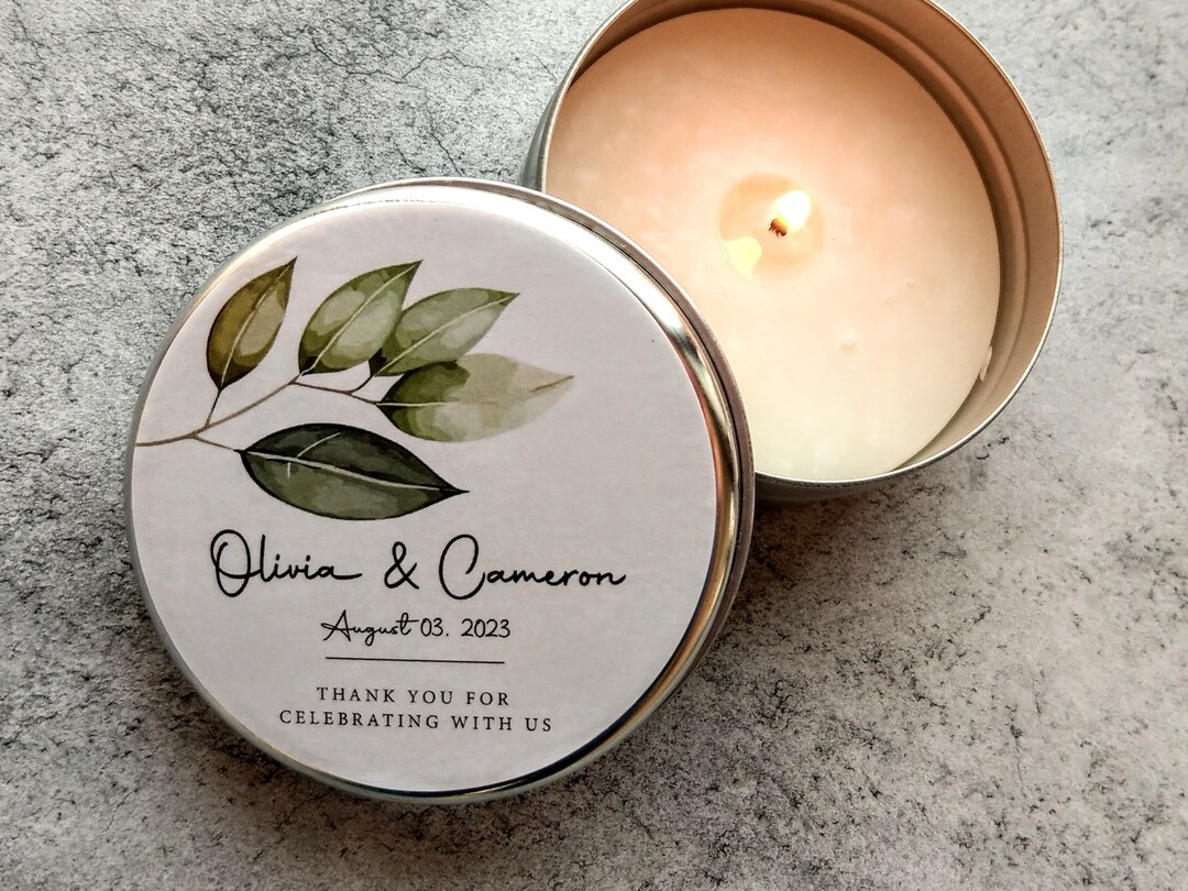 Personalized Wedding Favors Candles, Party Favors Candles for Guests, Bridal Shower Favors