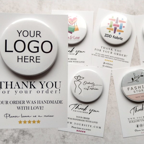 Small Business Thank You Cards / Thank You For Your Order Card /  Customer Gift / Bottle Opener Magnets / custom logo /thank you for support