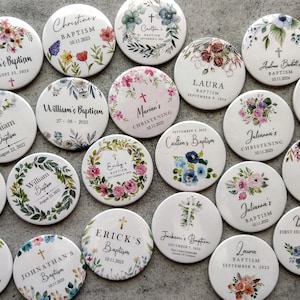 Baptism favors for guest, Christening, First communion, Confirmation gift, Dedication Favors. Custom Baptism Favor Bottle Opener Magnet