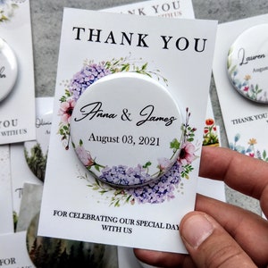 Personalized Wedding Bottle Opener Favors: Bulk Floral Thank You Gifts