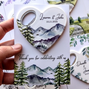 Wedding Party Favors for Guests in bulk  / Magnet Wedding Favors /  Wedding Rustic Favors