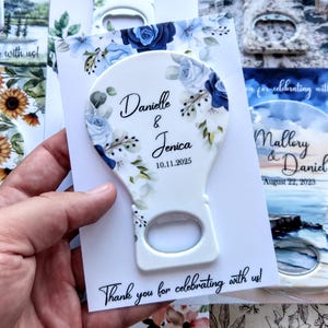 Wedding Favor Bottle Opener Magnet: Personalized Bulk Guest Gifts