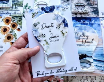 Hochzeitsbevorzugung Flaschenöffner Magnet: Personalisierte Gastgeschenke