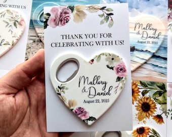 50 pcs Personalized Bottle Opener Wedding Favors: Bulk Party Gifts