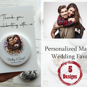 Personalized Magnet Wedding Favors / Custom Photo Magnets / Wedding Magnet / Wedding Bulk Favors / unique gifts for guests