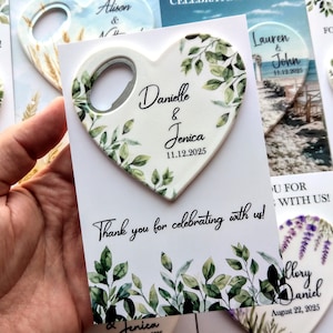 Personalized Bottle Opener Favors / Wedding Party Favors for Guests in bulk / Wedding bottle opener Magnet / Wedding Bulk Favors
