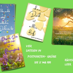 Mensajes de amor | 4 declaraciones de amor | Postal | Carta de amor | Prueba de amor | Tarjeta de felicitación | inmediatamente imprimible | DESCARGA DIGITAL