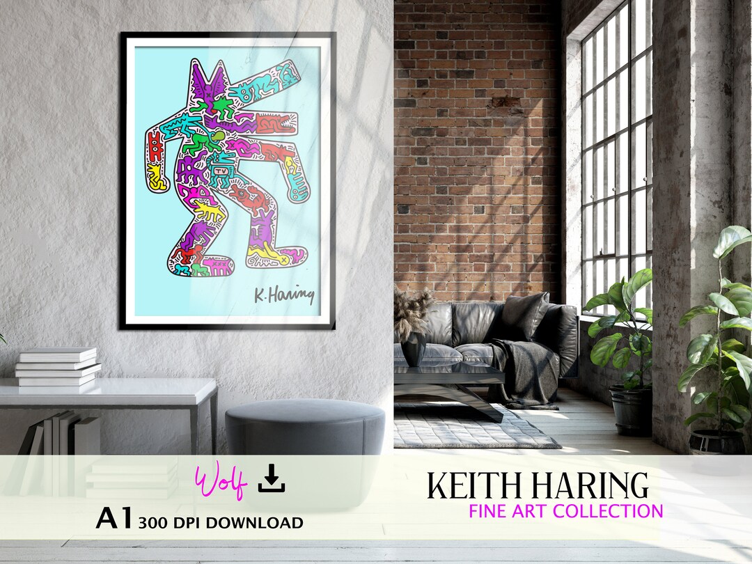 Keith Haring Pop Art Poster FINE ART PRINT Digital Download Iconic Cool ...