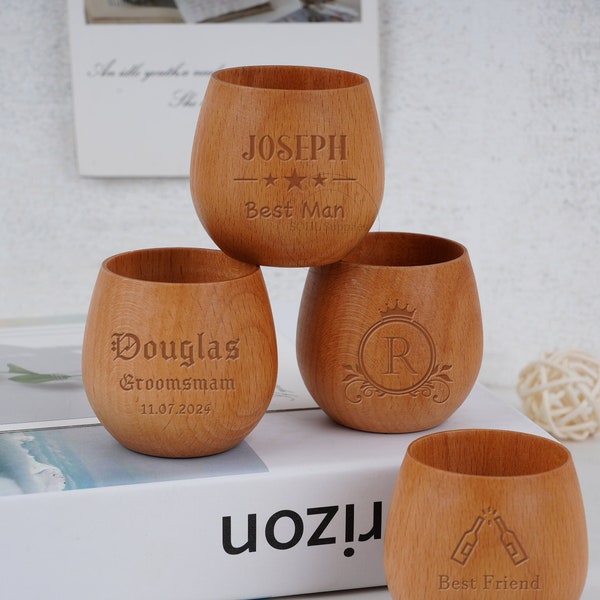 Tazza in legno fatta a mano, bicchiere da whisky ecologico, tazza in legno di teak, tazze da caffè in legno, tazze da tè in legno, bicchieri da vino in legno personalizzati