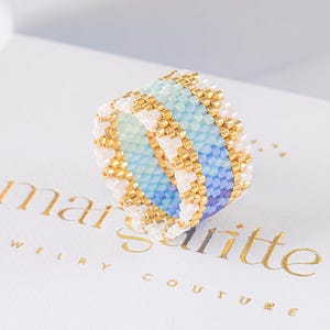 Miyuki Perlen, Peyote Ring, Muster, Ombre Mermaid Design (digitaler Download)
