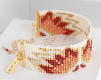 Padrão de pulseira de tear, padrão de tear de contas geométricas modernas, pulseira Miyuki Delica, padrão de contas para download instantâneo Art Déco - Theadore