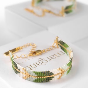 Patrón de telar de cuentas, patrón de pulsera Miyuki, patrón de telar geométrico de cuentas, pulsera Miyuki Delica, descarga instantánea - Adrianne imagen 4