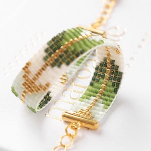 Patrón de telar de cuentas, patrón de pulsera Miyuki, patrón de telar geométrico de cuentas, pulsera Miyuki Delica, descarga instantánea - Adrianne imagen 3