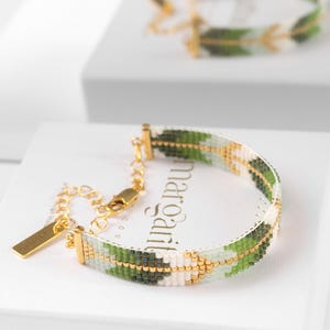 Patrón de telar de cuentas, patrón de pulsera Miyuki, patrón de telar geométrico de cuentas, pulsera Miyuki Delica, descarga instantánea - Adrianne imagen 2