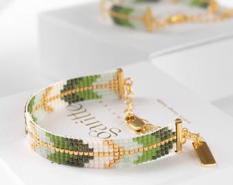 Weefgetouwpatroon, Miyuki-armbandpatroon, geometrisch weefgetouwkralenpatroon, Miyuki Delica-armband, instant download - Adrianne