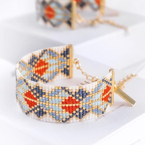 Miyuki Loom Bead Pattern, Geometric Bracelet Pattern, Miyuki Seed Bead Pattern - Trinity