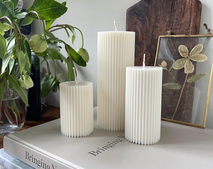 Pillar Soy Candle Etsy