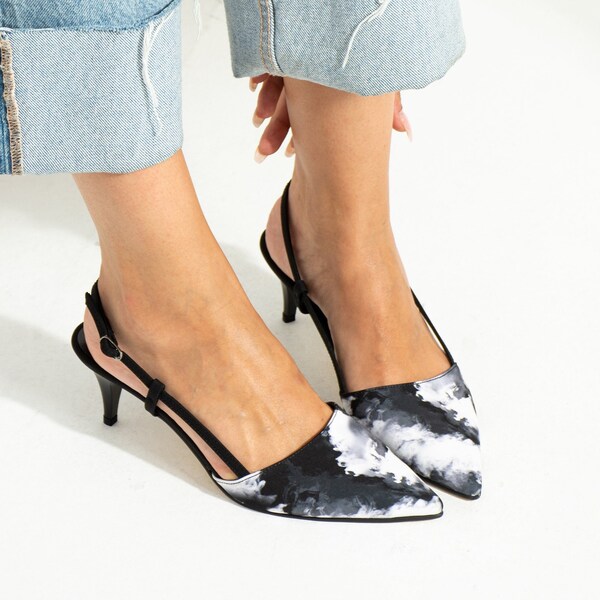 floral heels closed toe