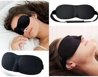 Sleep Mask Night Mask Eye Mask 3D Memory Foam Eye Cover Blindfold Opaque Travel Sleep Goggles Night Glasses Velcro