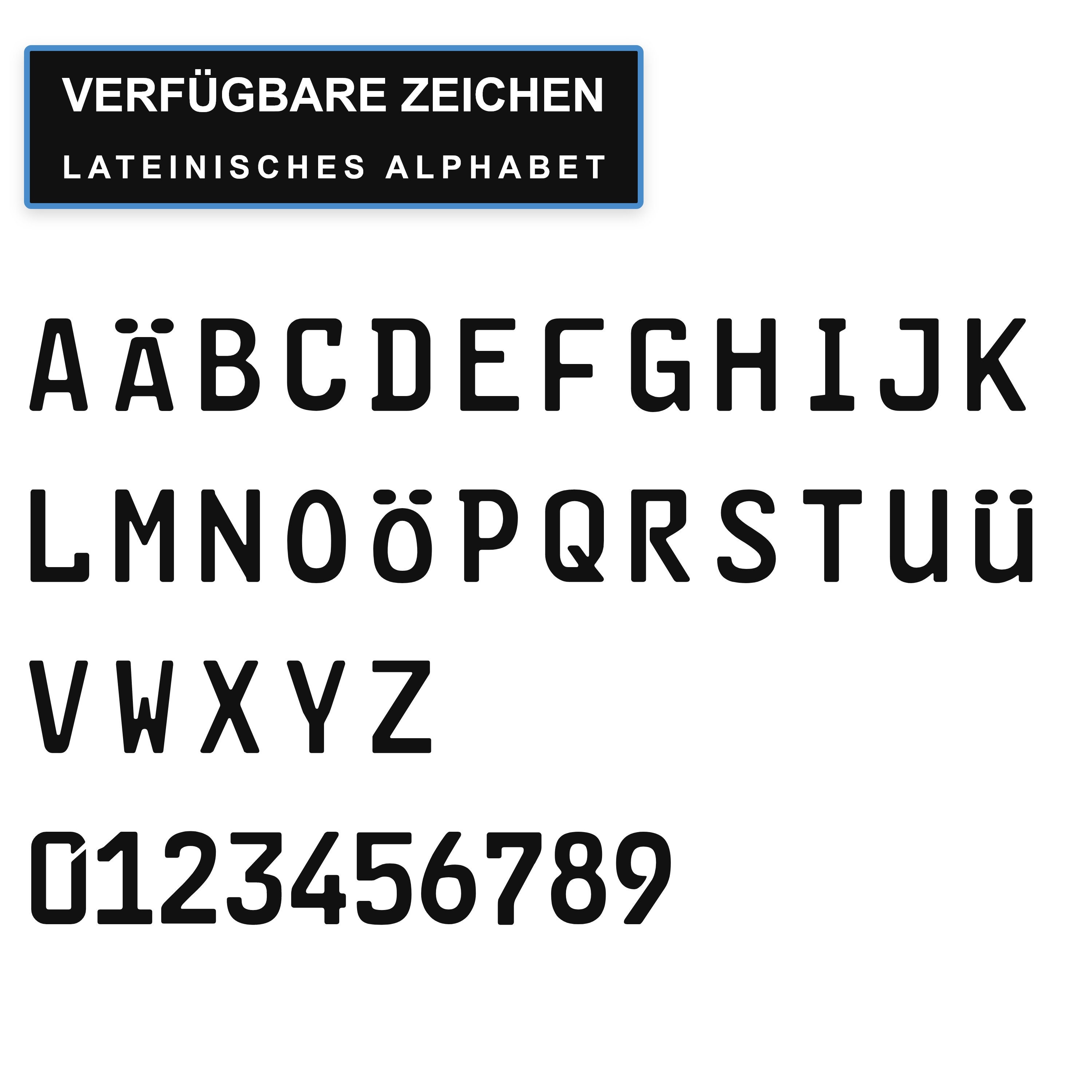 11 Characters Sign Name Plate Truck Driver Driver White Color of Text