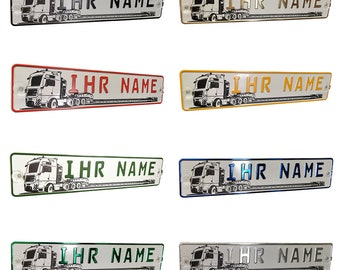 Die Bastel-Idee für LKW Fahrer: Das beleuchtete Kennzeichen mit dem eigenen  Namen – Leucht Namensschild LKW > Allgemein, Funschilder online >  Kennzeichen-Blog