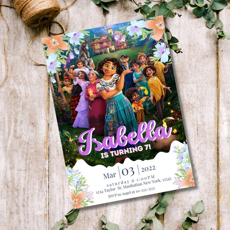 Encanto Invitation for Encanto Birthday Party Invite for Etsy