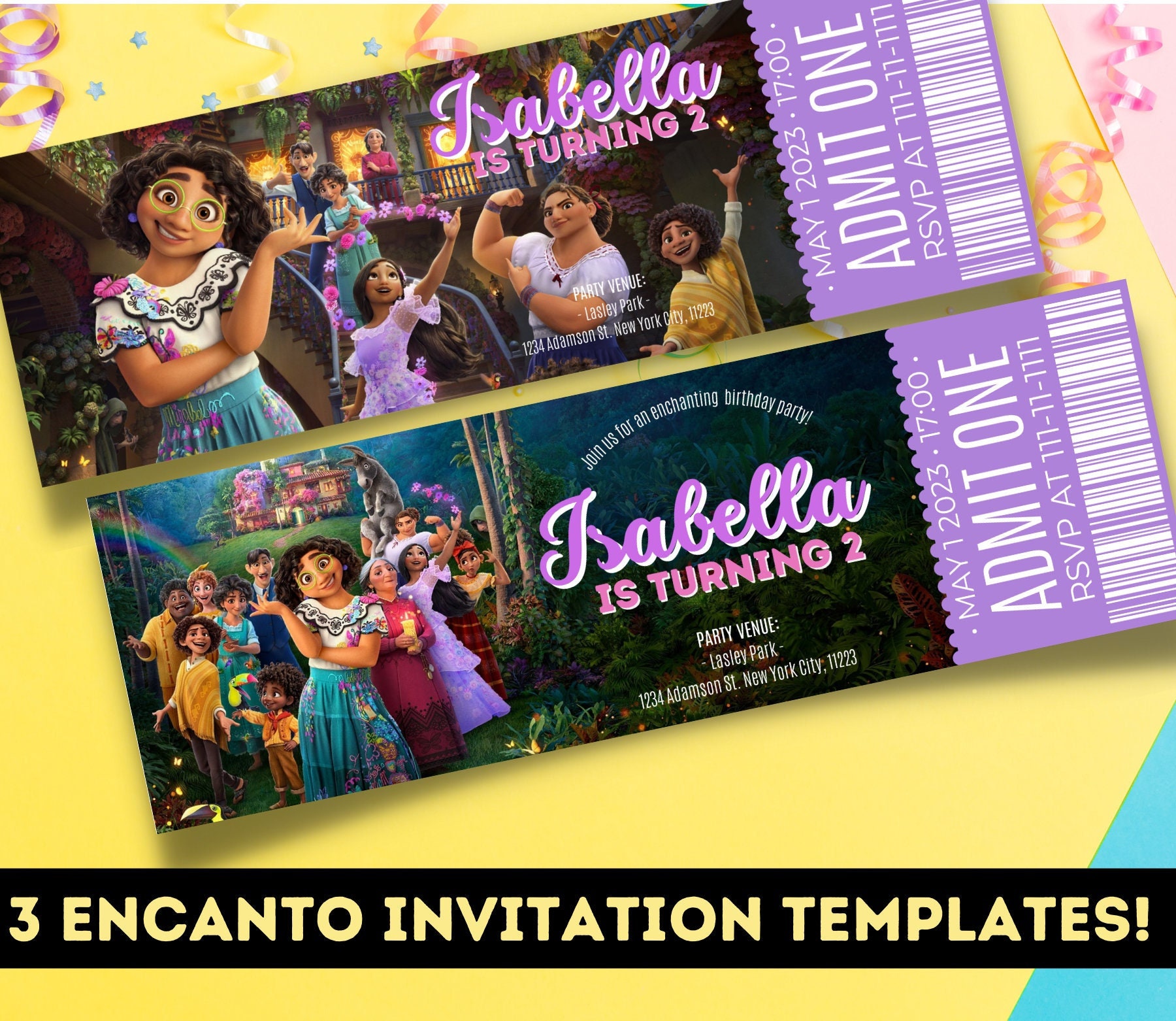 Invitation anniversaire personnalisable - Encanto - CililaCreation