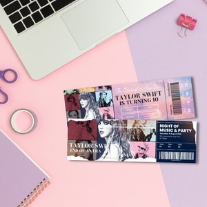 Taylor Swift Concert Ticket Editable Template for Taylor Swift Concert ...