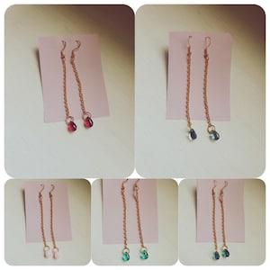 Hanging Drop Earrings ~ Traditional Asian Hair Ornament – Elegant – Chinese & Korean Inspired (Set)