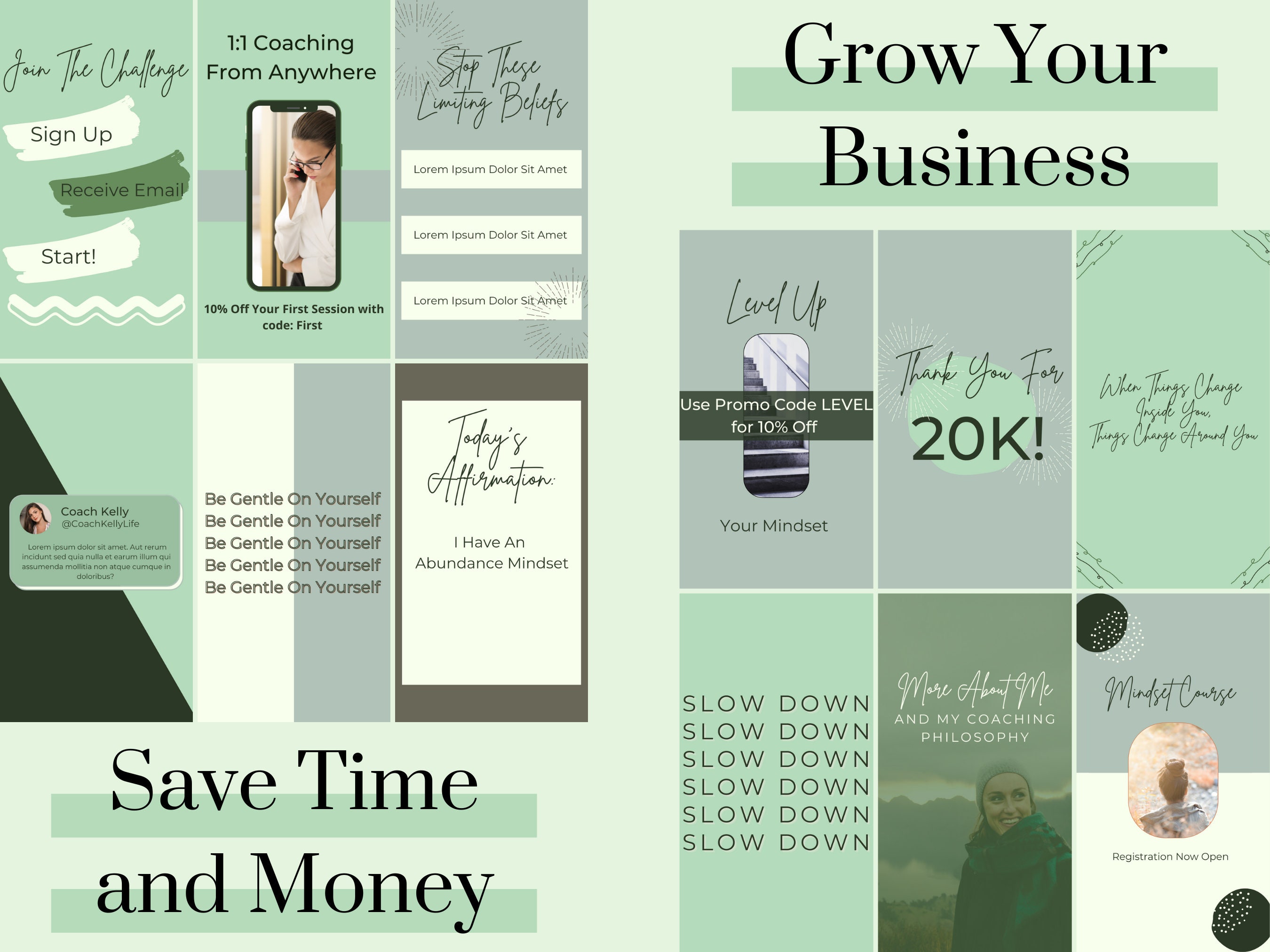 Coaching Instagram Templates, 55 Canva Templates, Instagram Stories ...