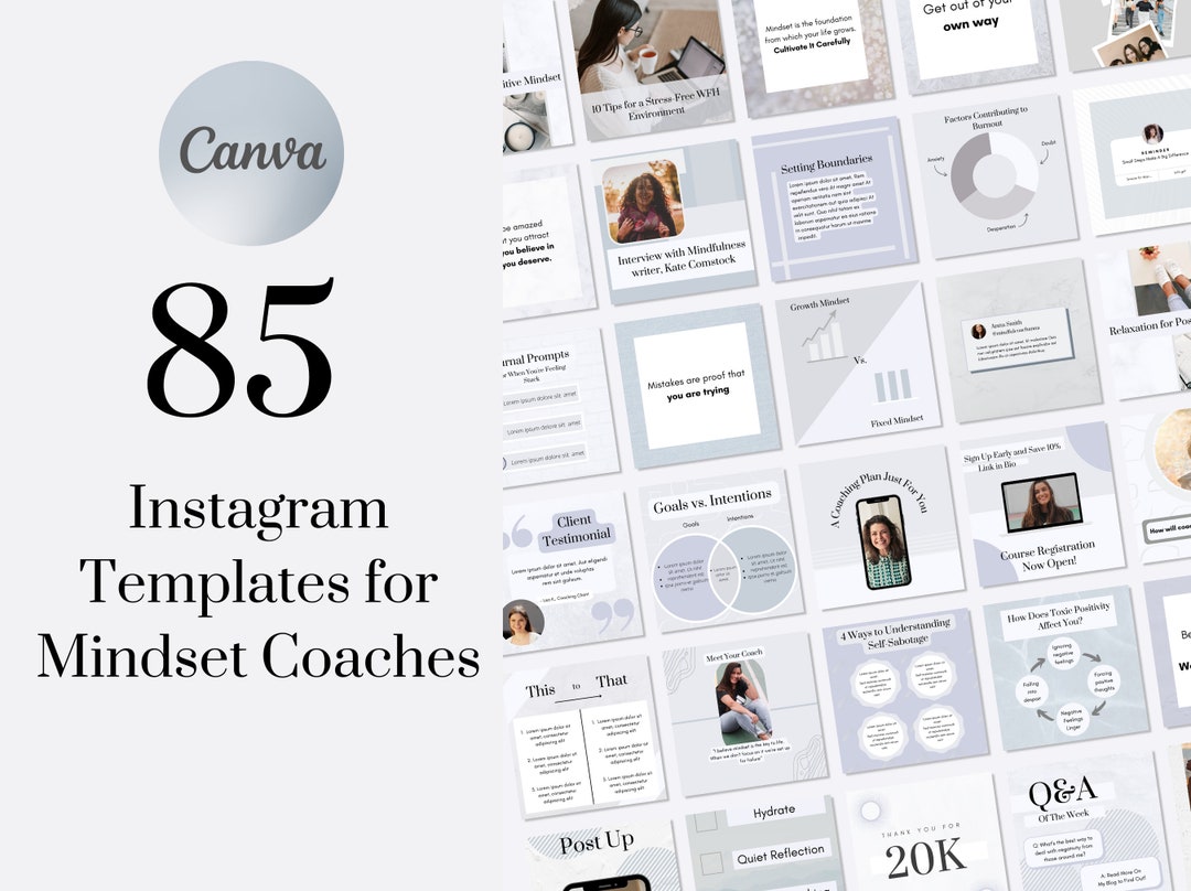 85 Canva Templates for Coaches, Mindset Coaching, Instagram Post ...