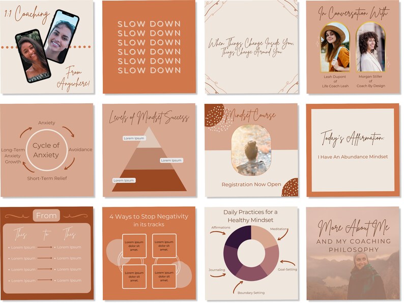 50 Canva Templates for Coaches Instagram Post Instagram | Etsy