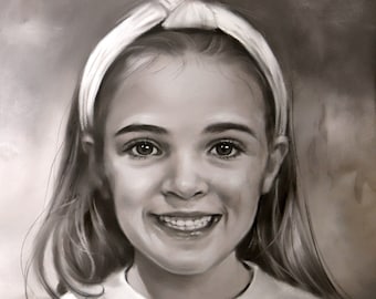 Loved One Portrait Drawing Comission, Personalized Pastel Portrait, Real Drawing by a Professional Based on your Photos and Idea