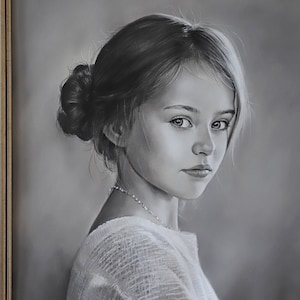 100% Handmade Portrait for your Loved Ones, Personalized Pastel Portrait, Custom Family Portrait Love Gift Merged from your Photos