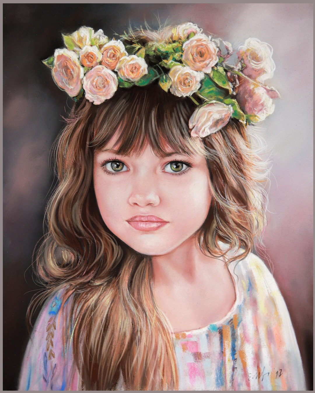 Authentic Portrait Art Pastels, Art Your Loved Ones, Personalized