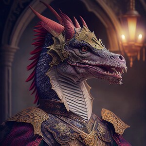 Victorian Gothic Steampunk Dragons Art, Victorian Dragon Ai Art, Elegant and Cheeky Home Wall Decor Gift Idea