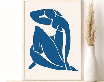 Matisse / Blue Le femme CutOuts Art Poster, Digital Download, Minimalist Stylish Wall Art, Museum Art Print, Wall, Home Decor Gift