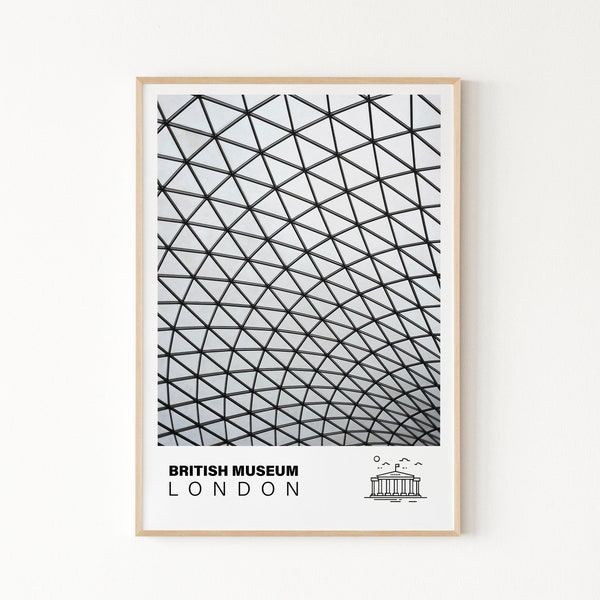 British Museum Art Print, British Museum Print, Minimal Artsy Wall Decor, Museum Exhibition Poster, Museum Wall Decor Gift, Digital Download