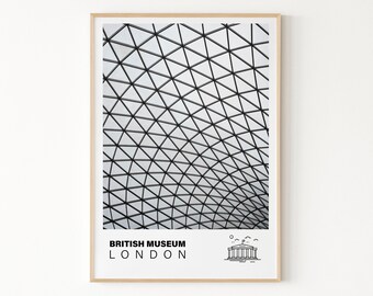 British Museum Art Print, British Museum Print, Minimal Artsy Wall Decor, Museum Exhibition Poster, Museum Wall Decor Gift, Digitale Download