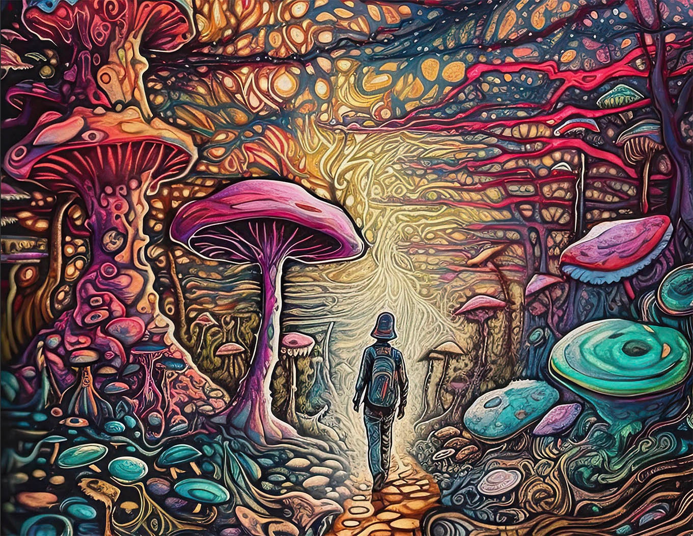 Psychedelic Trippy Nature Mushroom Fantasy Art Print Volume:8 Fantasy ...