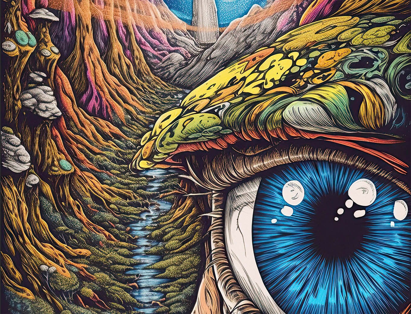 Psychedelic Trippy Nature Mushroom Fantasy Art Print Volume:5 Fantasy ...