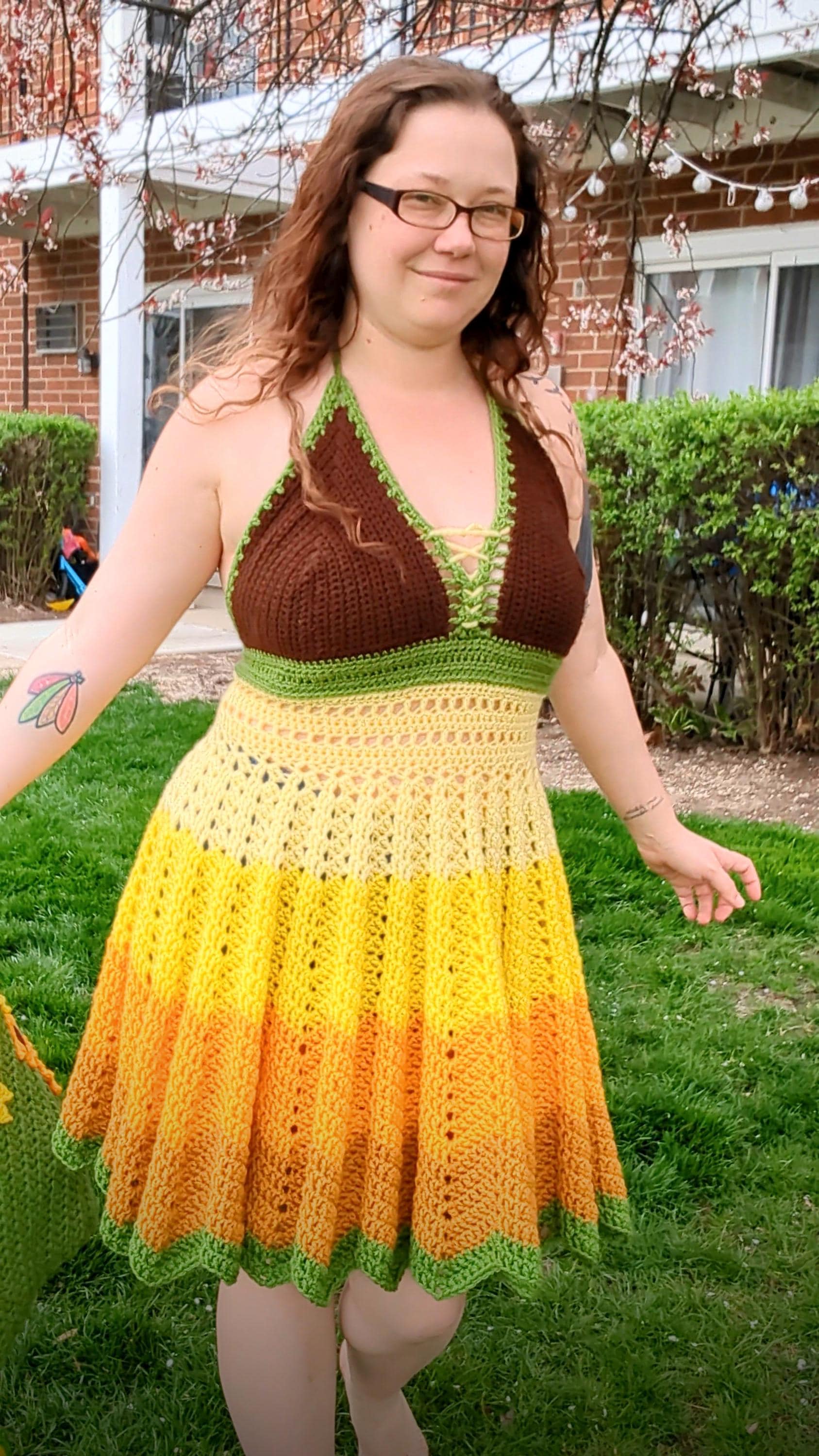 crochet sunflower dress PDF Crochet Pattern Dress, Sunflower Off Shoulder Crochet Baby Girl Dress