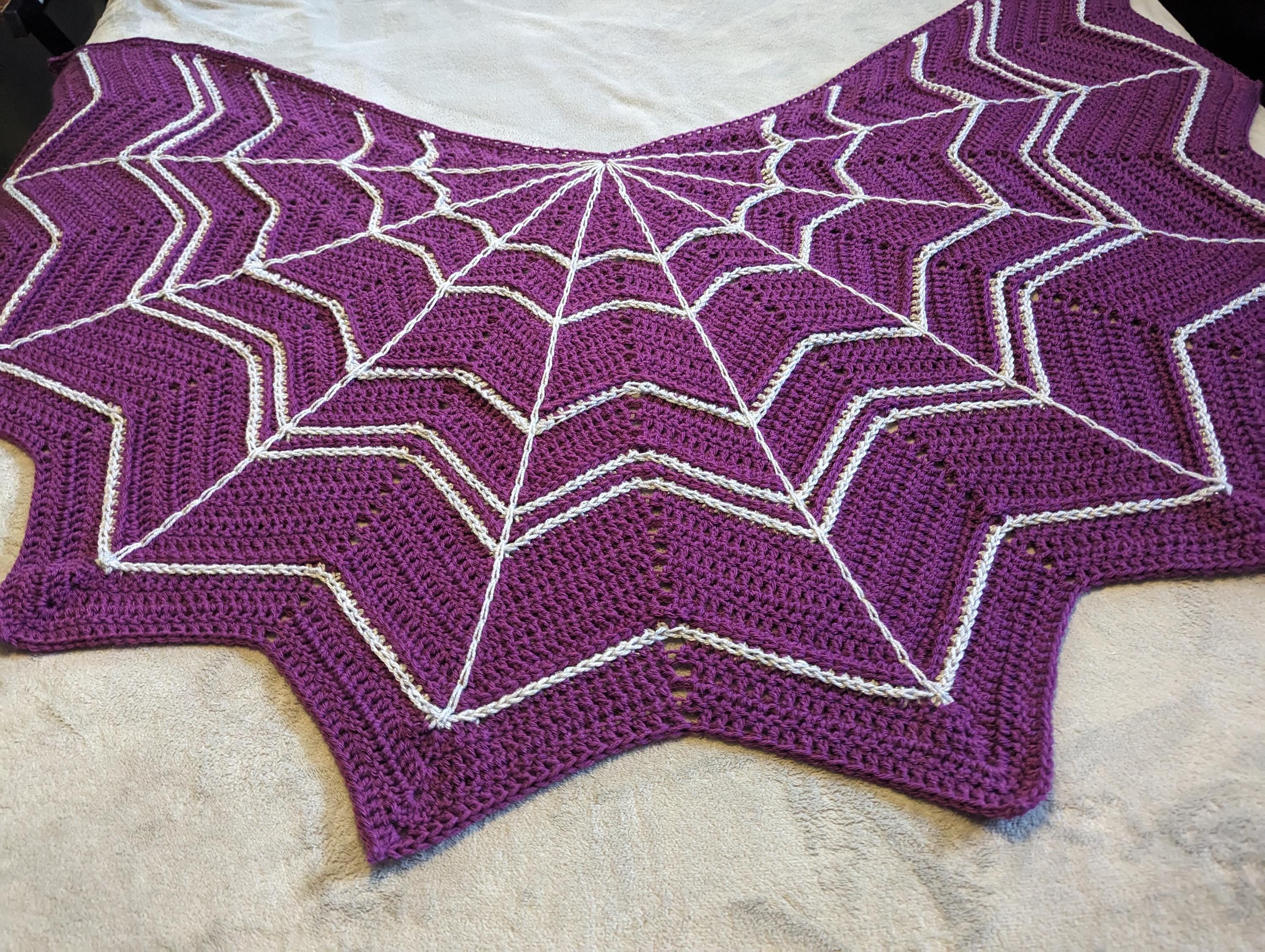 Lolth's Spiderweb Shawl Crochet Pattern - Etsy