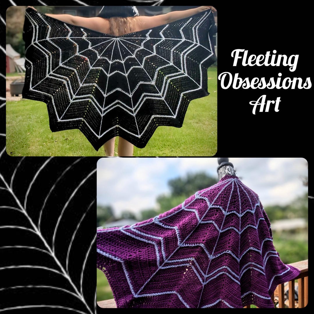 Lolth's Spiderweb Shawl Crochet Pattern - Etsy Canada