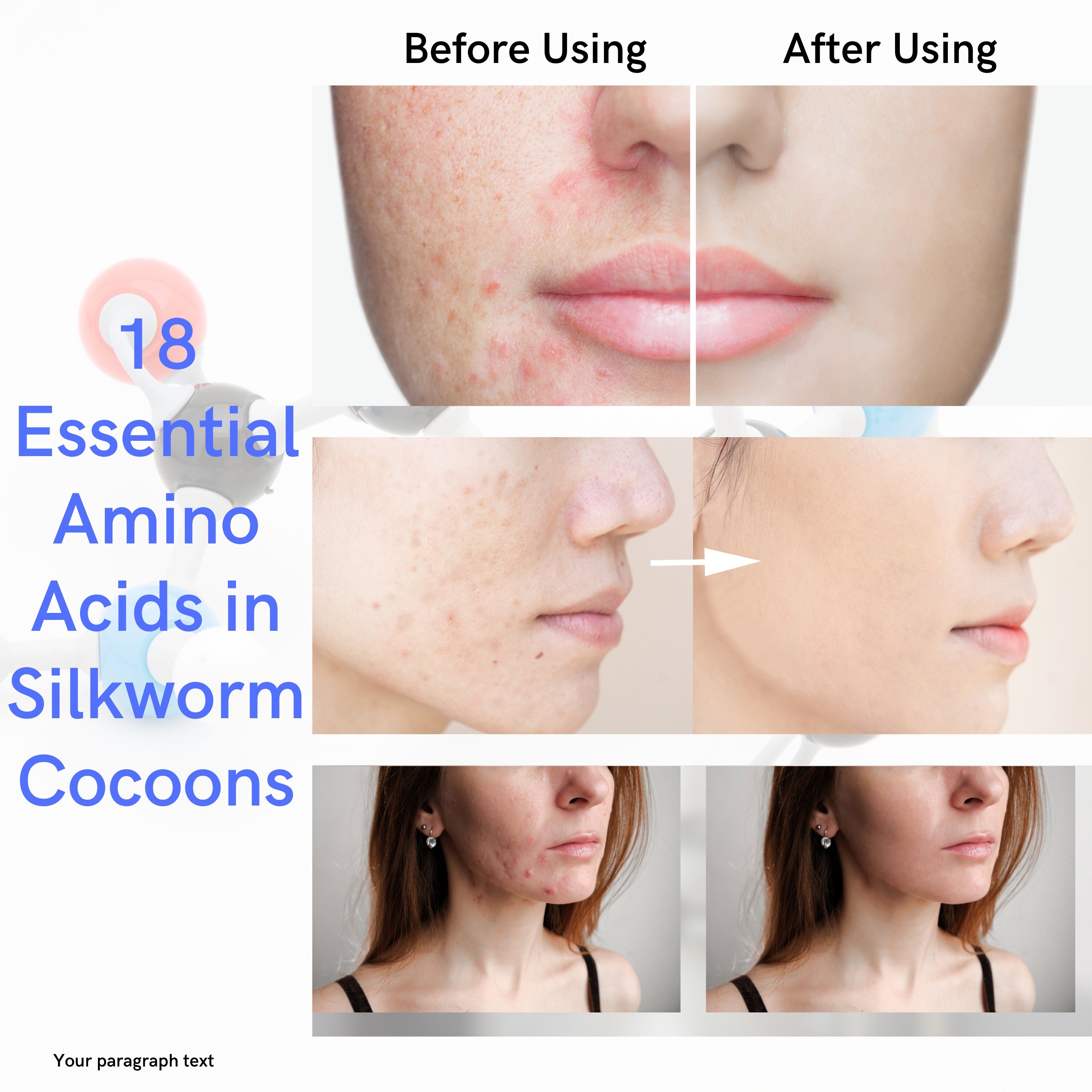 3 Layer Hand Towel Mulberry Silk 100 Natural Organic Pure